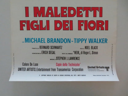 I MALEDETTI FIGLI DEI FIORI ITALIAN LOCANDINA POSTER MICHAEL BRANDON WALKER 1972 Movie posters