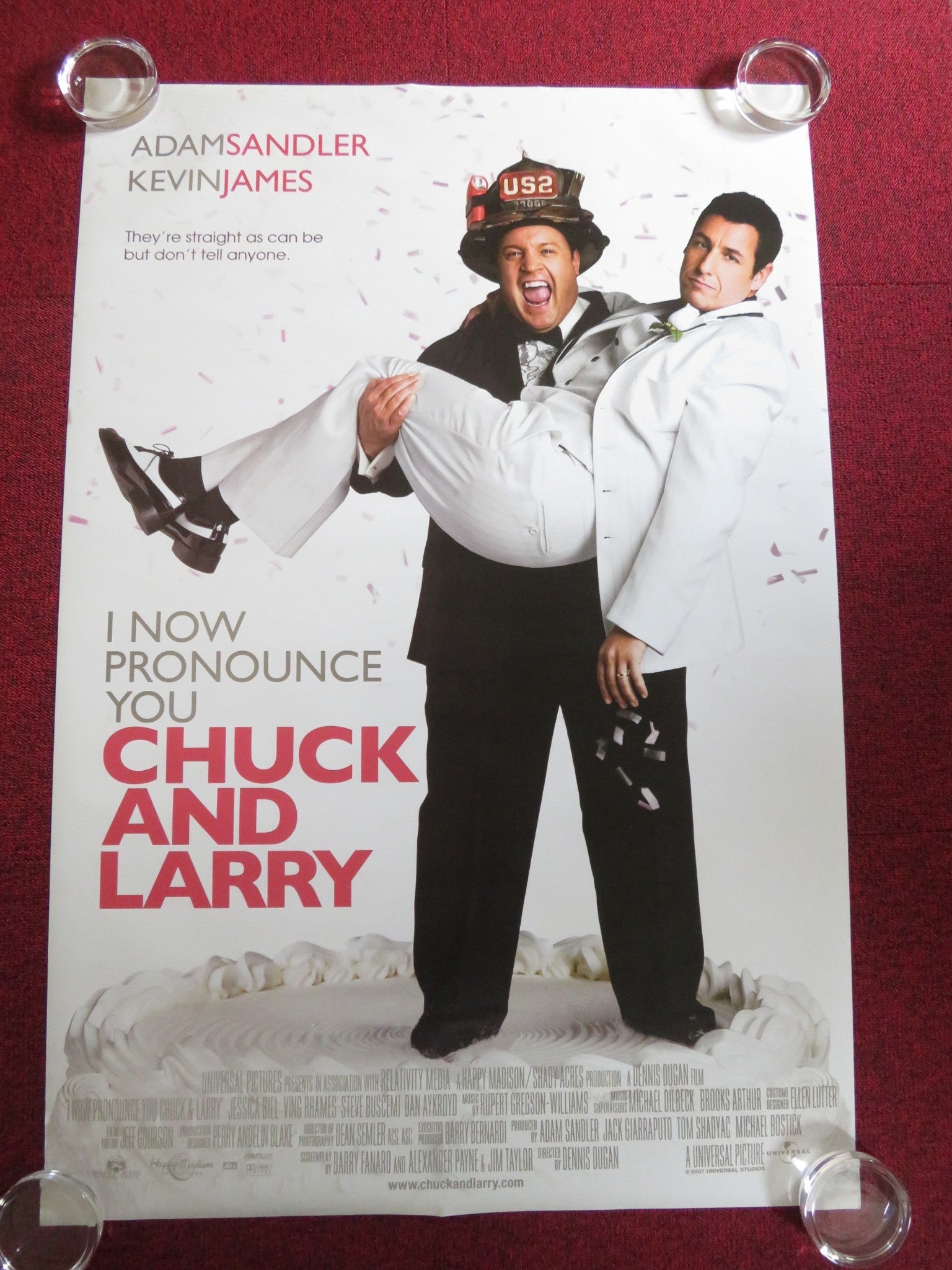 I NOW PRONOUNCE YOU CHUCK & LARRY - B US ONE SHEET ROLLED POSTER SANDLER 2007 Rendezvous Cinema Movie posters