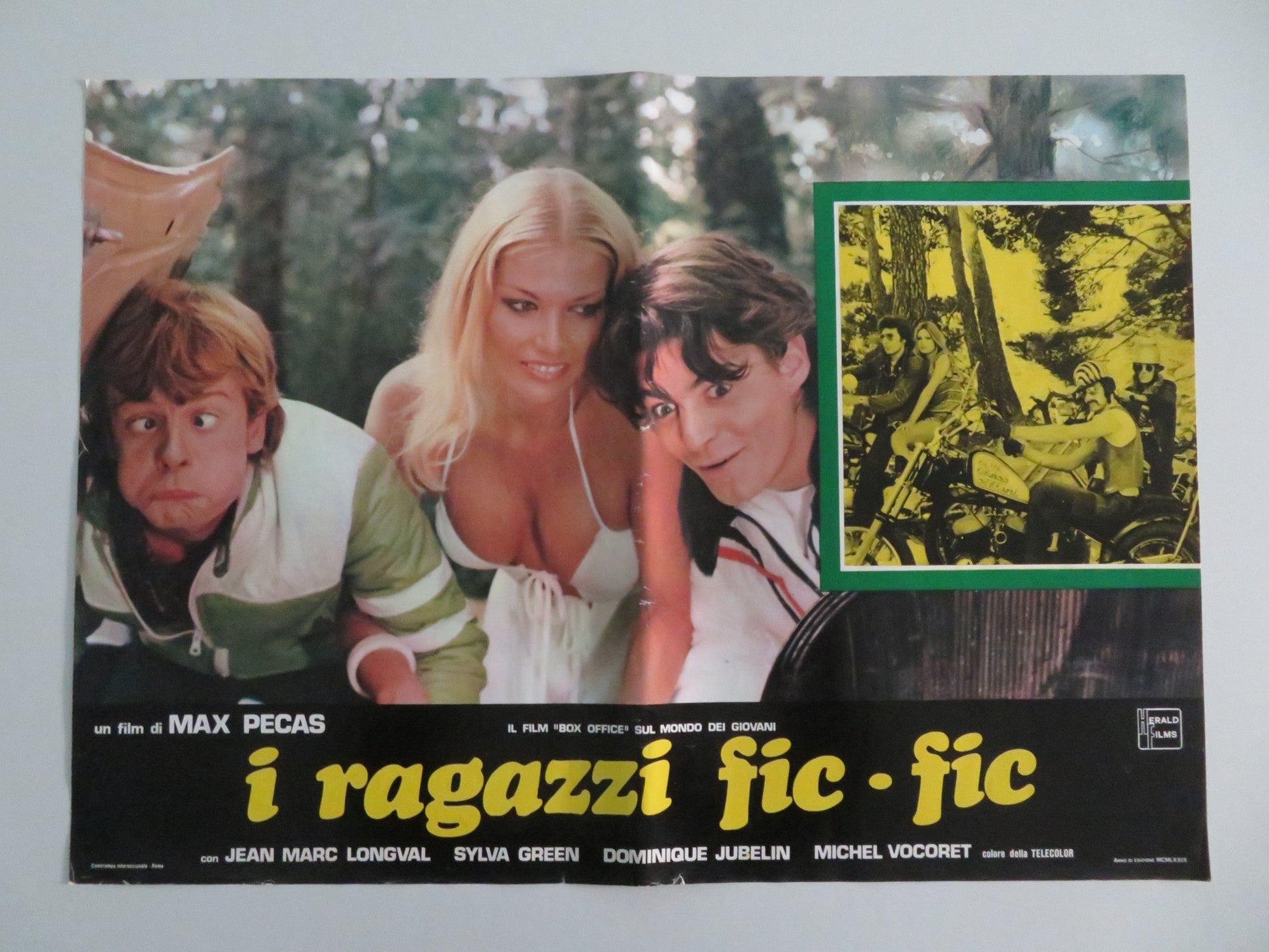 I RAGAZZI FIC FIC ITALIAN FOTOBUSTA POSTERS LOT OF 6 JEAN MARC LONGVAL 1977 Movie posters