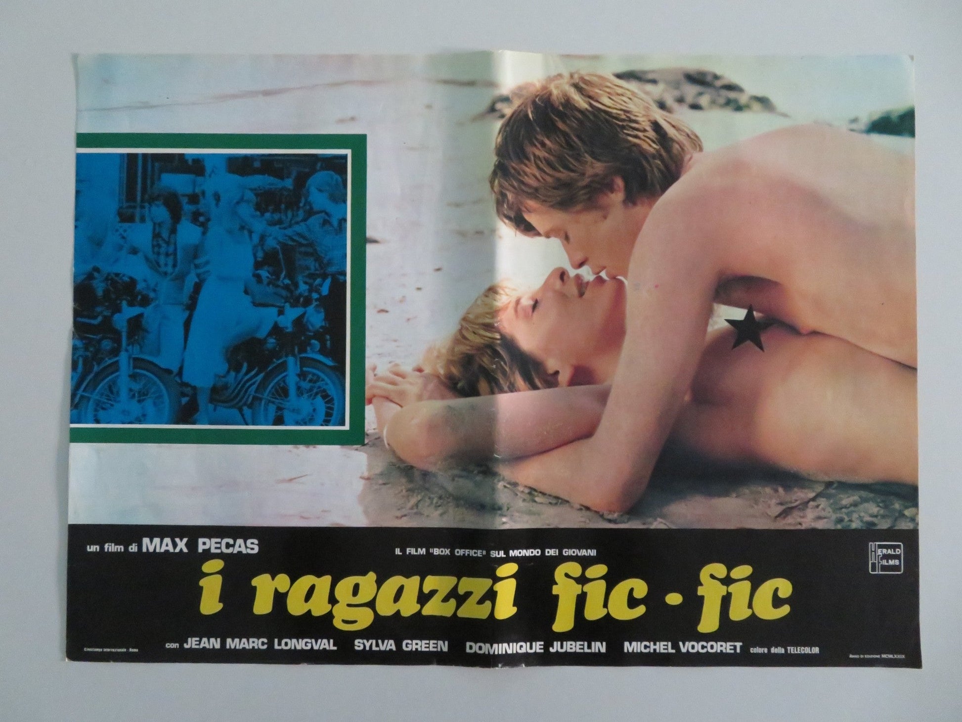 I RAGAZZI FIC FIC ITALIAN FOTOBUSTA POSTERS LOT OF 6 JEAN MARC LONGVAL 1977 Movie posters