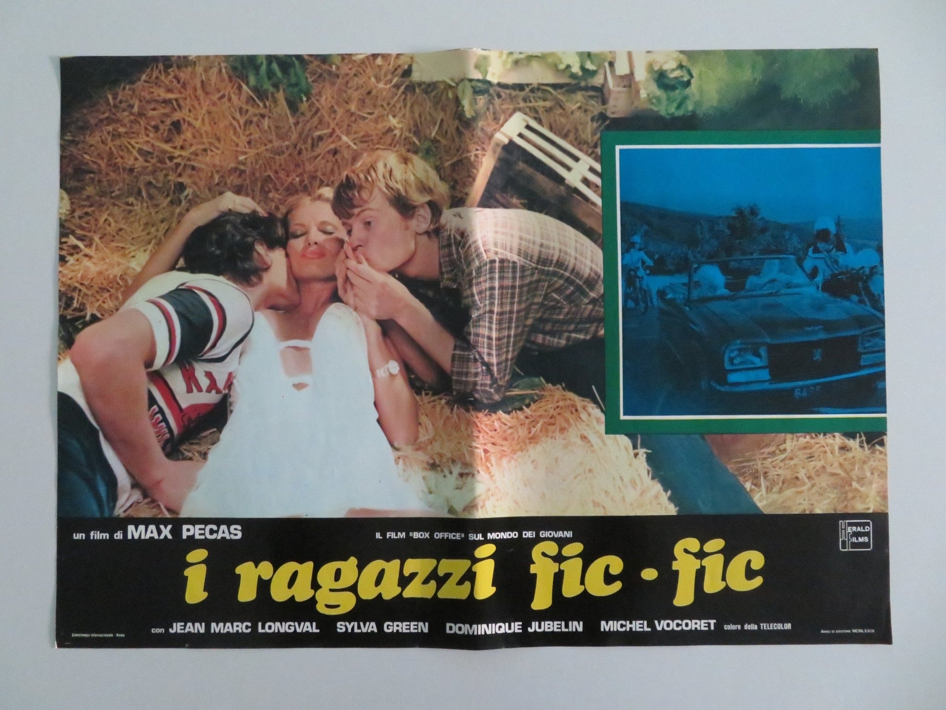 I RAGAZZI FIC FIC ITALIAN FOTOBUSTA POSTERS LOT OF 6 JEAN MARC LONGVAL 1977 Movie posters