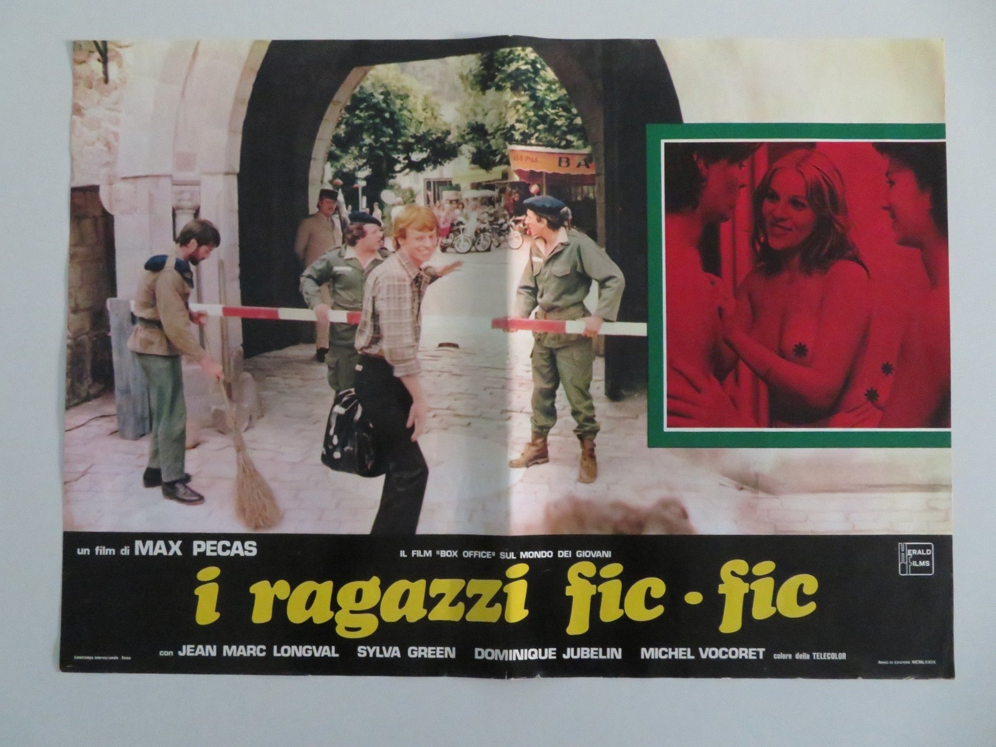 I RAGAZZI FIC FIC ITALIAN FOTOBUSTA POSTERS LOT OF 6 JEAN MARC LONGVAL 1977 Movie posters