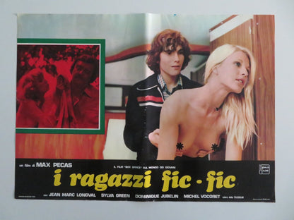 I RAGAZZI FIC FIC ITALIAN FOTOBUSTA POSTERS LOT OF 6 JEAN MARC LONGVAL 1977 Movie posters