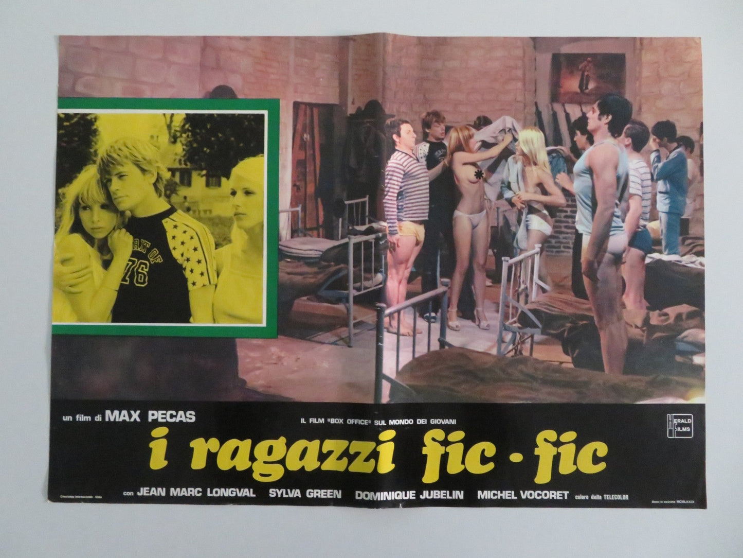 I RAGAZZI FIC FIC ITALIAN FOTOBUSTA POSTERS LOT OF 6 JEAN MARC LONGVAL 1977 Movie posters