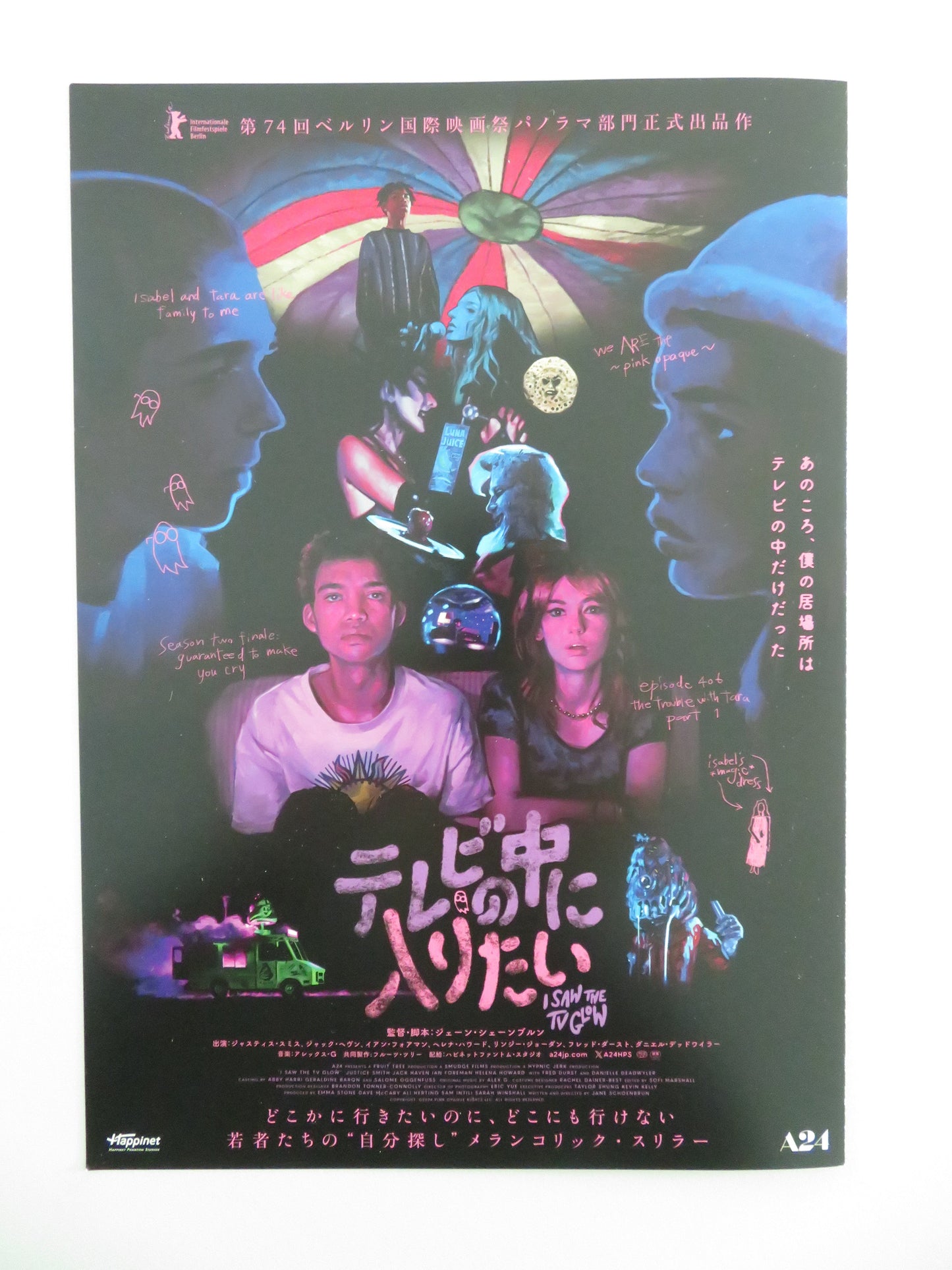 I Saw the TV Glow Japanese Chirashi (B5) Poster Justice Smith Haven 2024 Movie posters