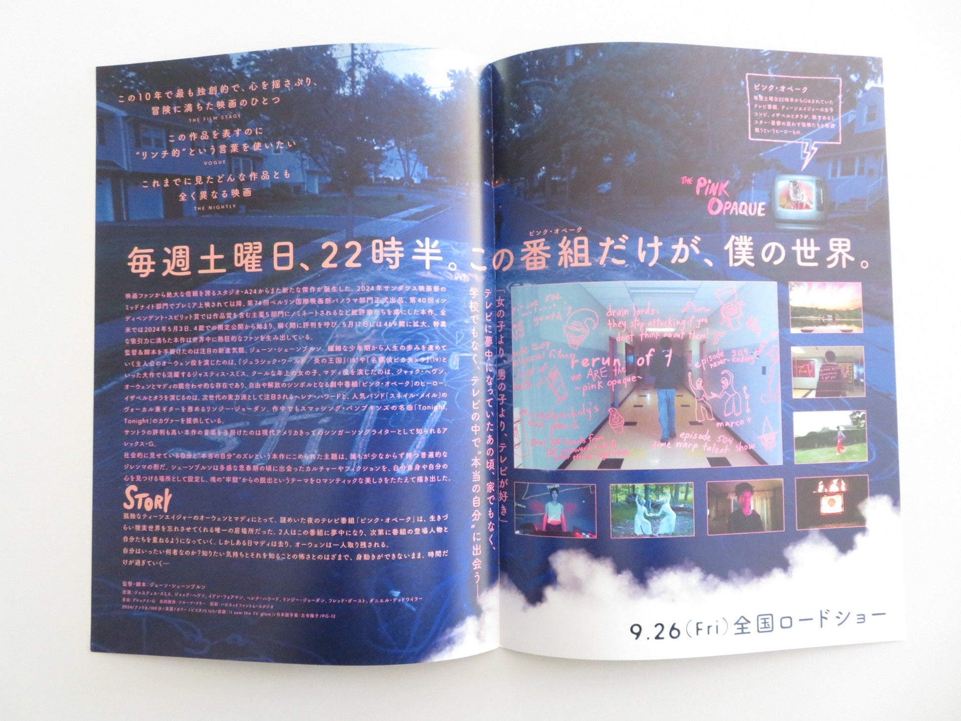 I SAW THE TV GLOW JAPANESE CHIRASHI (B5) POSTER JUSTICE SMITH JACK HAVEN 2024 - Rendezvous Cinema