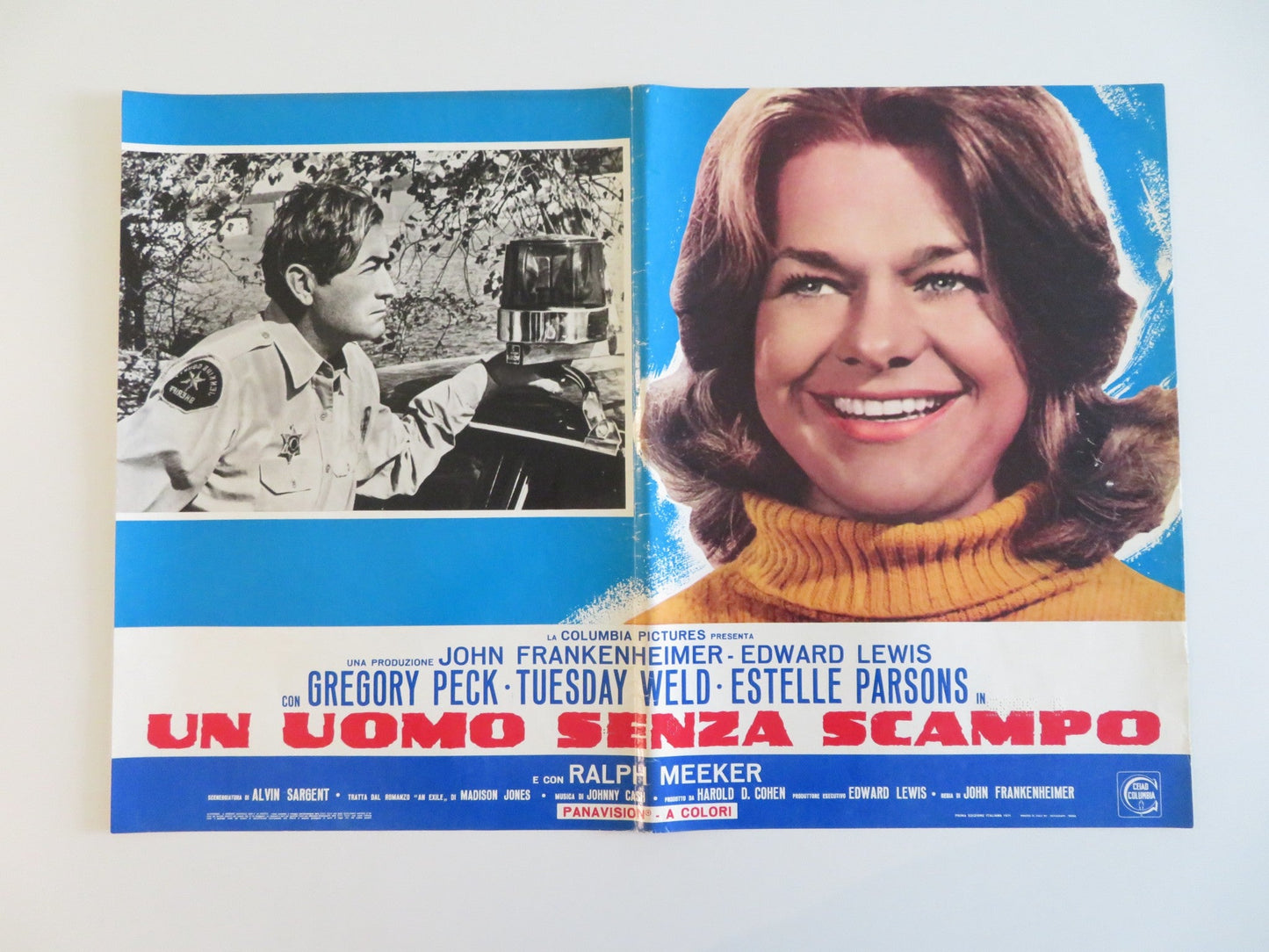 I WALK THE LINE - A ITALIAN FOTOBUSTA POSTER GREGORY PECK TUESDAY WELD 1971 Rendezvous Cinema Movie posters