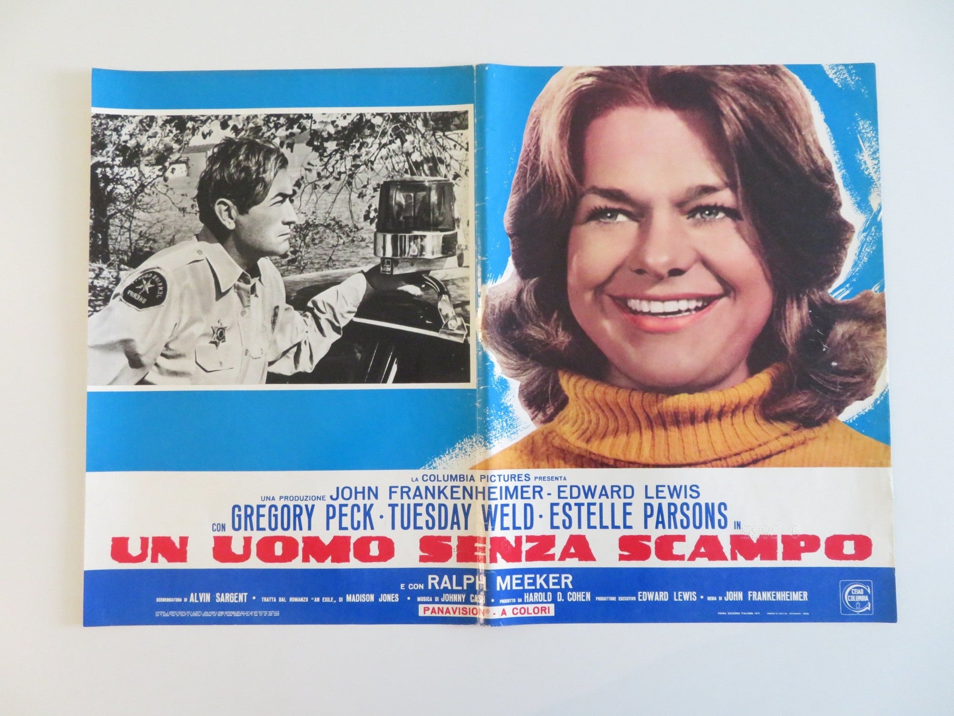I WALK THE LINE - A ITALIAN FOTOBUSTA POSTER GREGORY PECK TUESDAY WELD 1971 Rendezvous Cinema Movie posters
