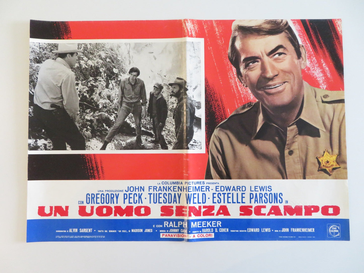 I WALK THE LINE - C ITALIAN FOTOBUSTA POSTER GREGORY PECK TUESDAY WELD 1971 Rendezvous Cinema Movie posters