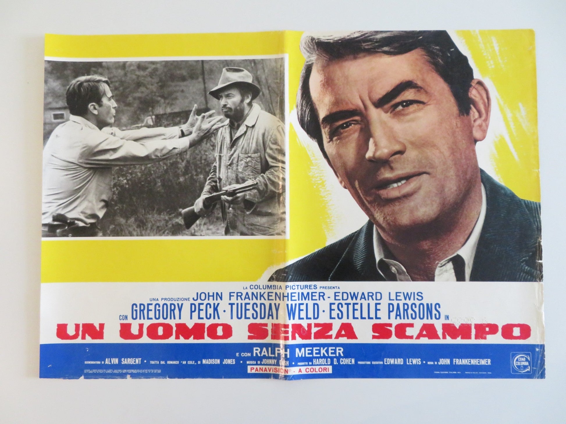 I WALK THE LINE - D ITALIAN FOTOBUSTA POSTER GREGORY PECK TUESDAY WELD 1971 Rendezvous Cinema Movie posters