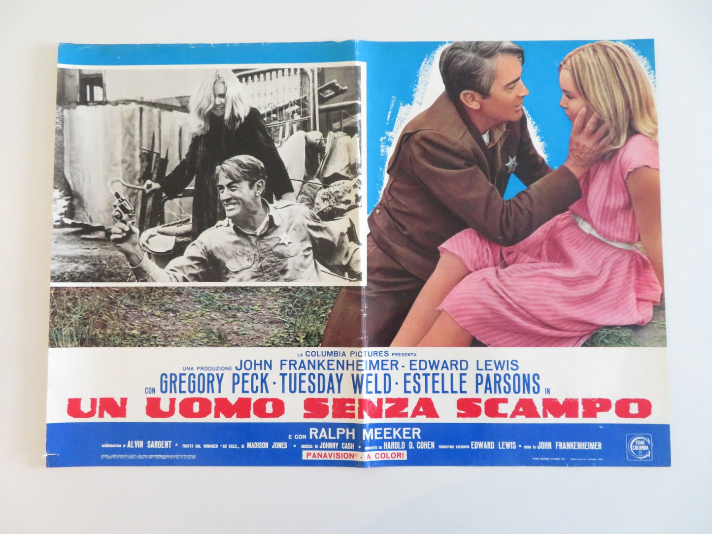 I WALK THE LINE - E ITALIAN FOTOBUSTA POSTER GREGORY PECK TUESDAY WELD 1971 Rendezvous Cinema Movie posters