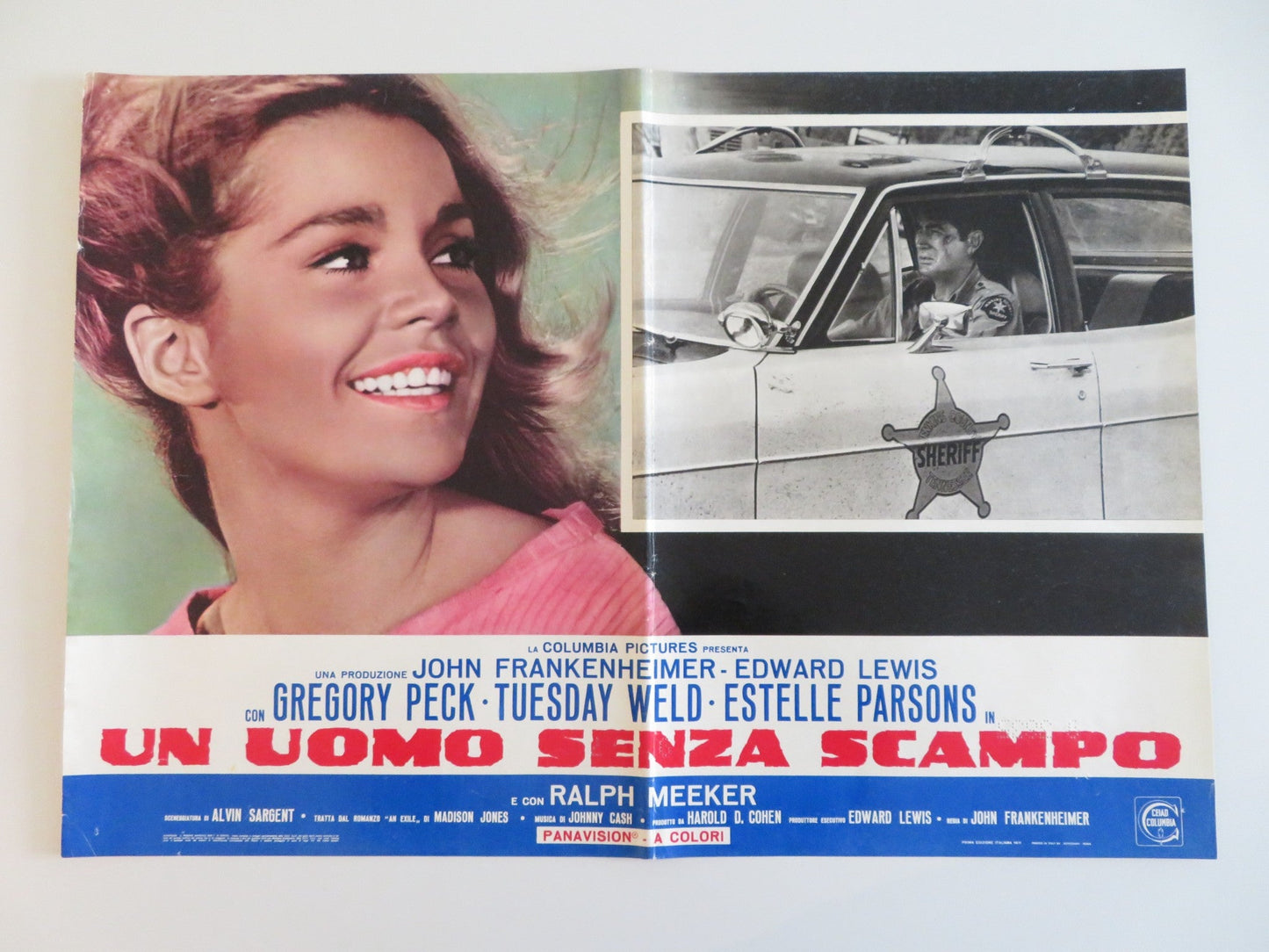 I WALK THE LINE - F ITALIAN FOTOBUSTA POSTER GREGORY PECK TUESDAY WELD 1971 Rendezvous Cinema Movie posters