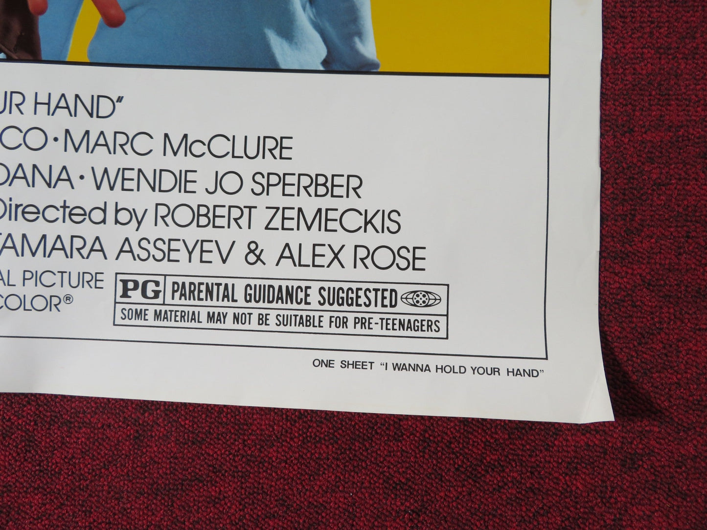 I WANNA HOLD YOUR HAND FOLDED US ONE SHEET POSTER NANCY ALLEN BOBBY DICICCO 1978 Rendezvous Cinema Movie posters