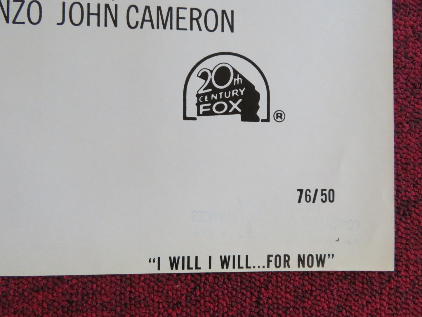 I WILL, I WILL... FOR NOW - B FOLDED US ONE SHEET POSTER ELLIOTT GOULD 1976 Rendezvous Cinema Movie posters