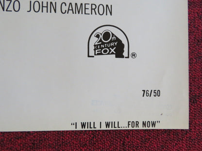 I WILL, I WILL... FOR NOW - B FOLDED US ONE SHEET POSTER ELLIOTT GOULD 1976 Rendezvous Cinema Movie posters