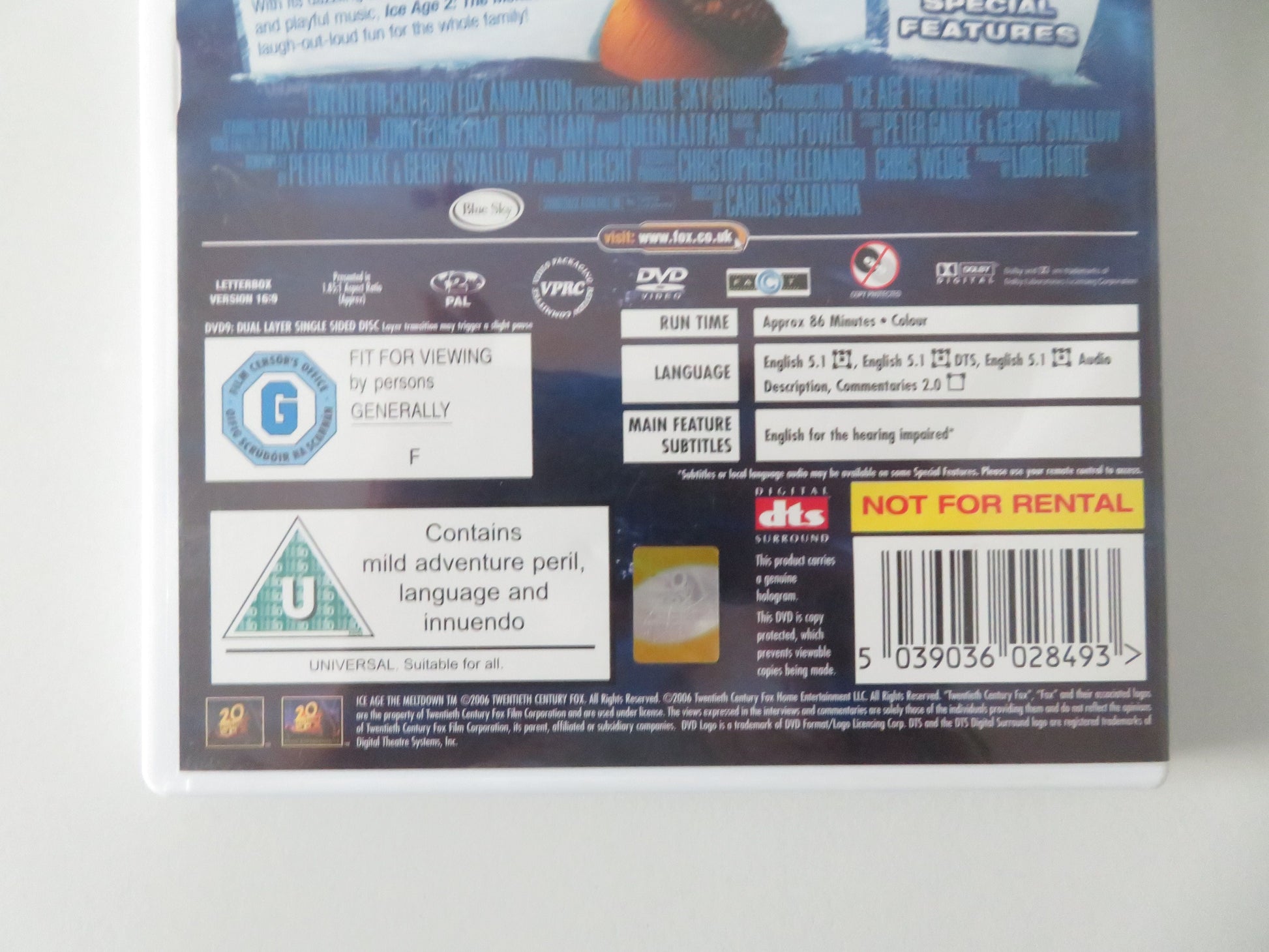Ice Age 2: The Meltdown (DVD) Ray Romano John Leguizamo 2006 Region 2 Movie posters