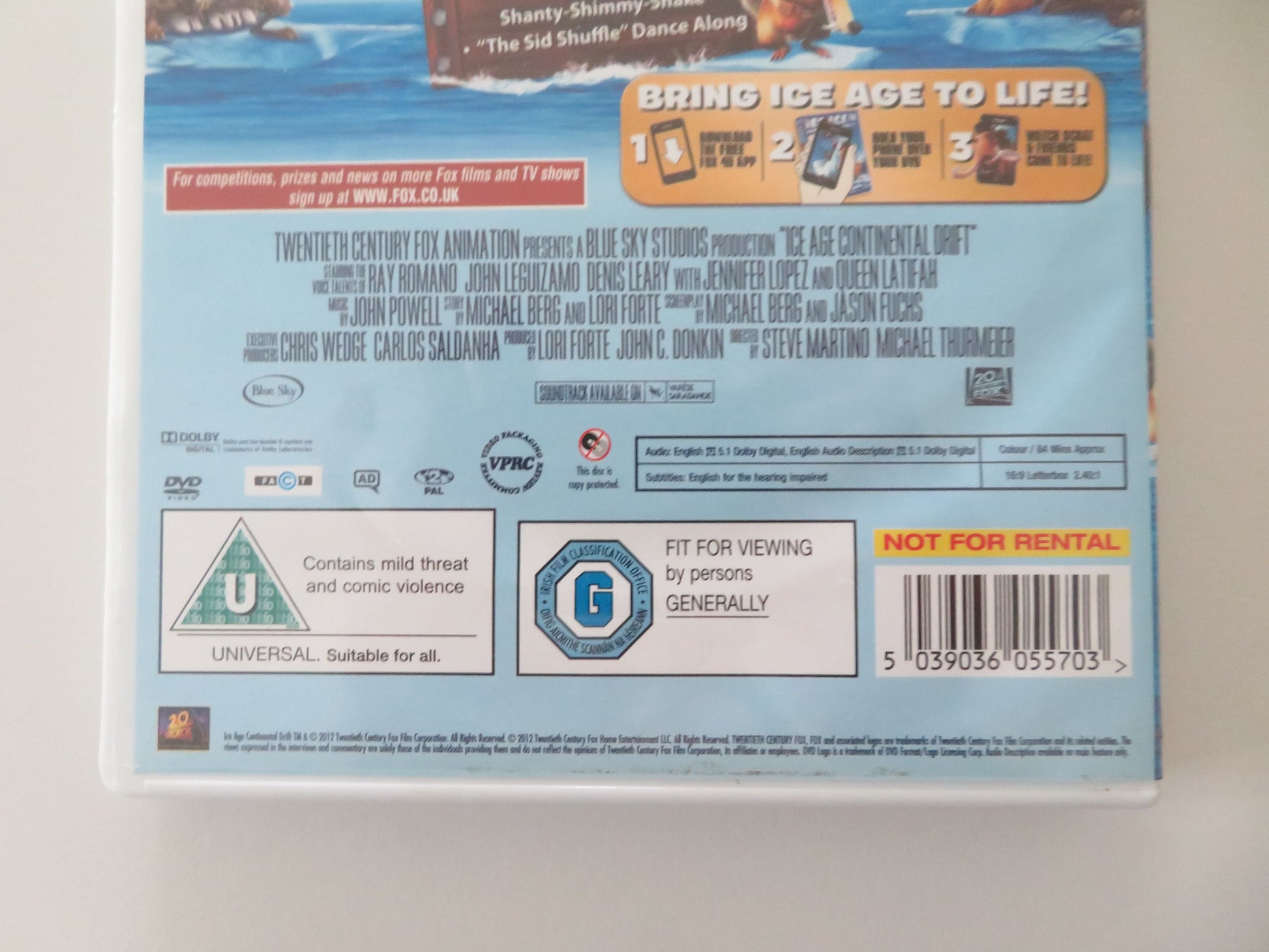 Ice Age 4: Continental Drift (DVD) Ray Romano John Leguizamo 2012 Region 2 Movie posters