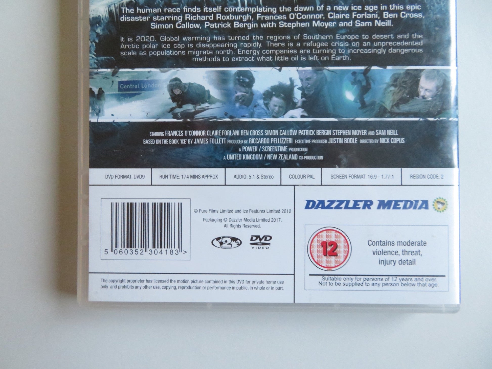 ICE (DVD) SAM NEILL STEPHEN MOYER 2011 REGION 2 Movie posters