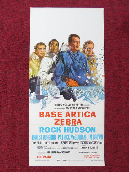 ICE STATION ZEBRA ITALIAN LOCANDINA POSTER ROCK HUDSON ERNEST BORGNINE 1969 Rendezvous Cinema Movie posters