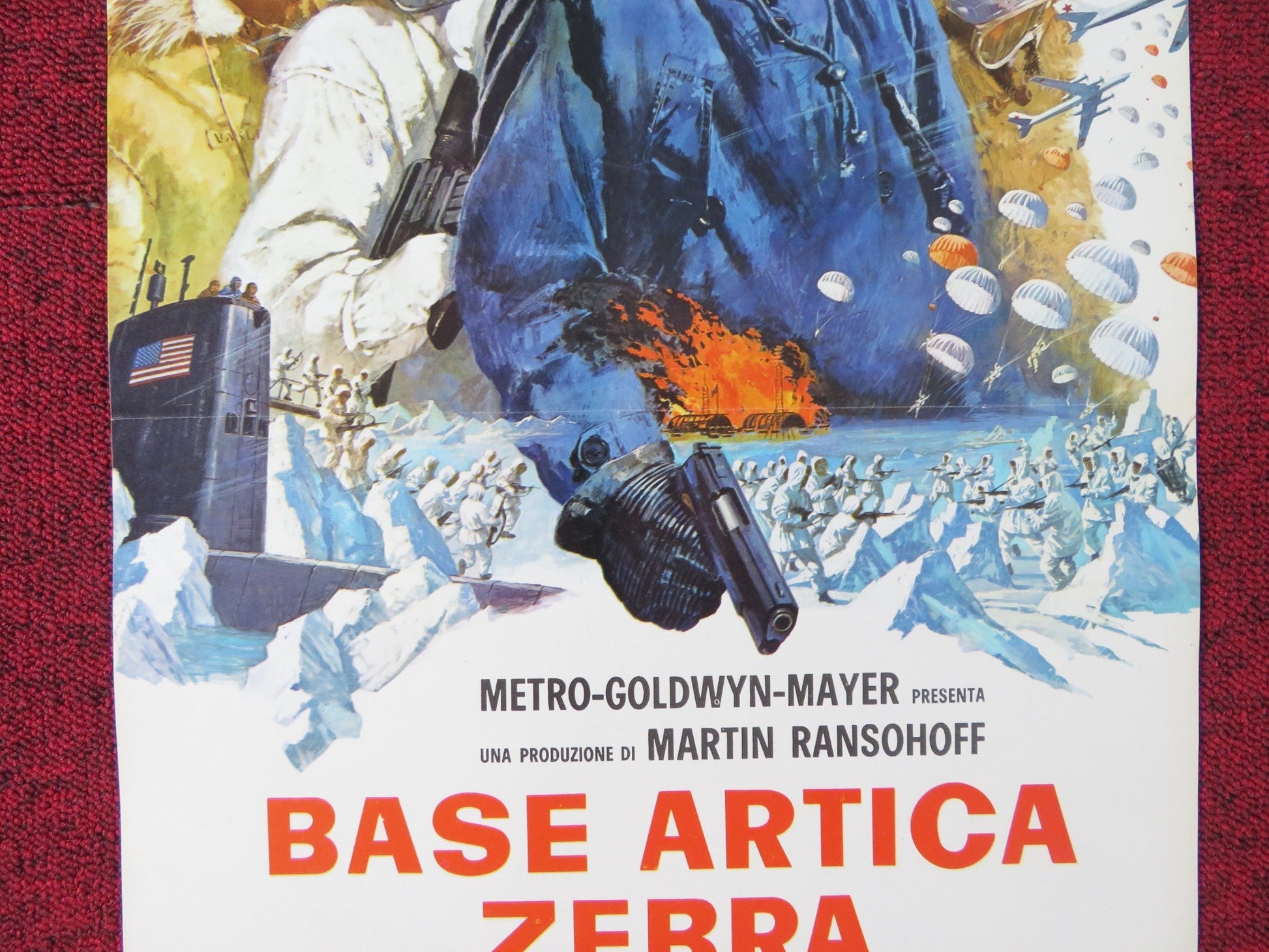 ICE STATION ZEBRA ITALIAN LOCANDINA POSTER ROCK HUDSON ERNEST BORGNINE 1969 Rendezvous Cinema Movie posters