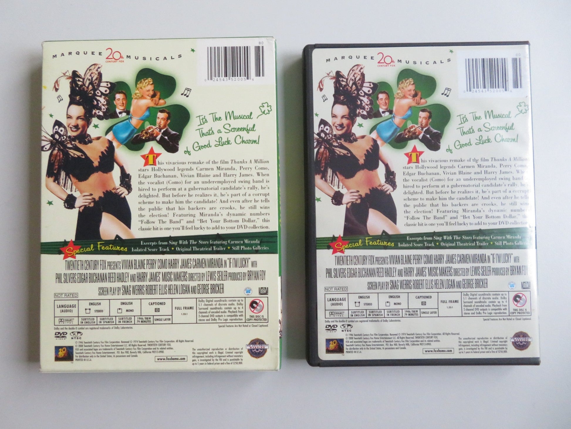 IF I'M LUCKY (DVD) VIVIAN BLAINE PERRY COMO 1946 REGION 1 - Rendezvous Cinema