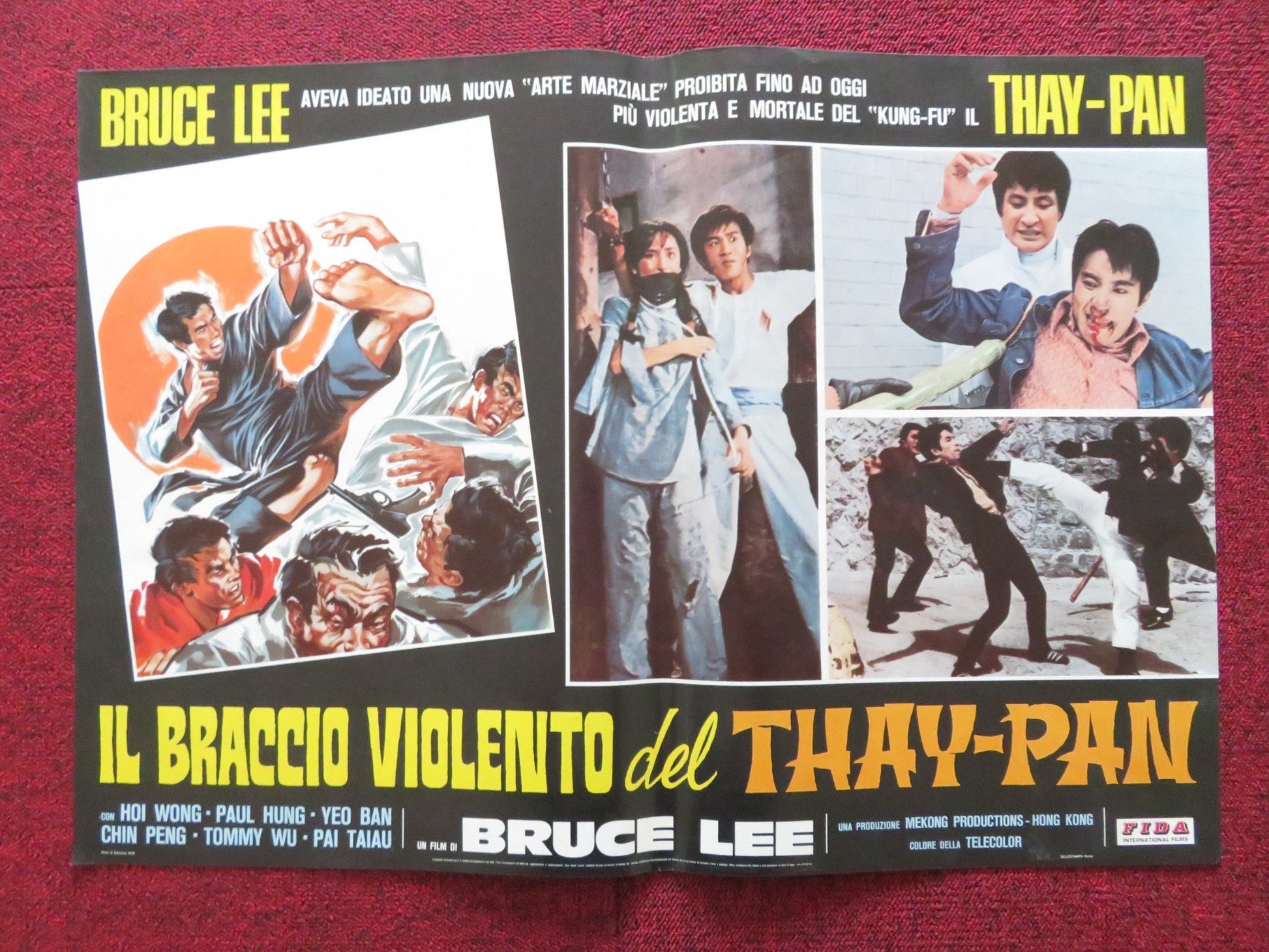 IL BRACCIO VIOLENTO DEL THAY - PAN ITALIAN FOTOBUSTA POSTER HOI WONG 1978 Rendezvous Cinema Movie posters