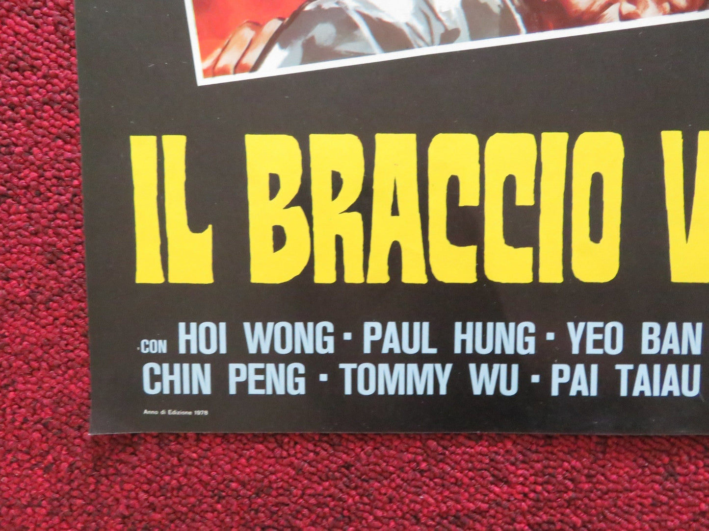 IL BRACCIO VIOLENTO DEL THAY - PAN ITALIAN FOTOBUSTA POSTER HOI WONG 1978 Rendezvous Cinema Movie posters