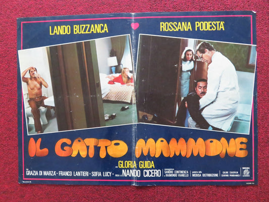 IL GATTO MAMMONE ITALIAN FOTOBUSTA POSTER LANDO BUZZANCA ROSSANA PODESTA 1975 Rendezvous Cinema Movie posters