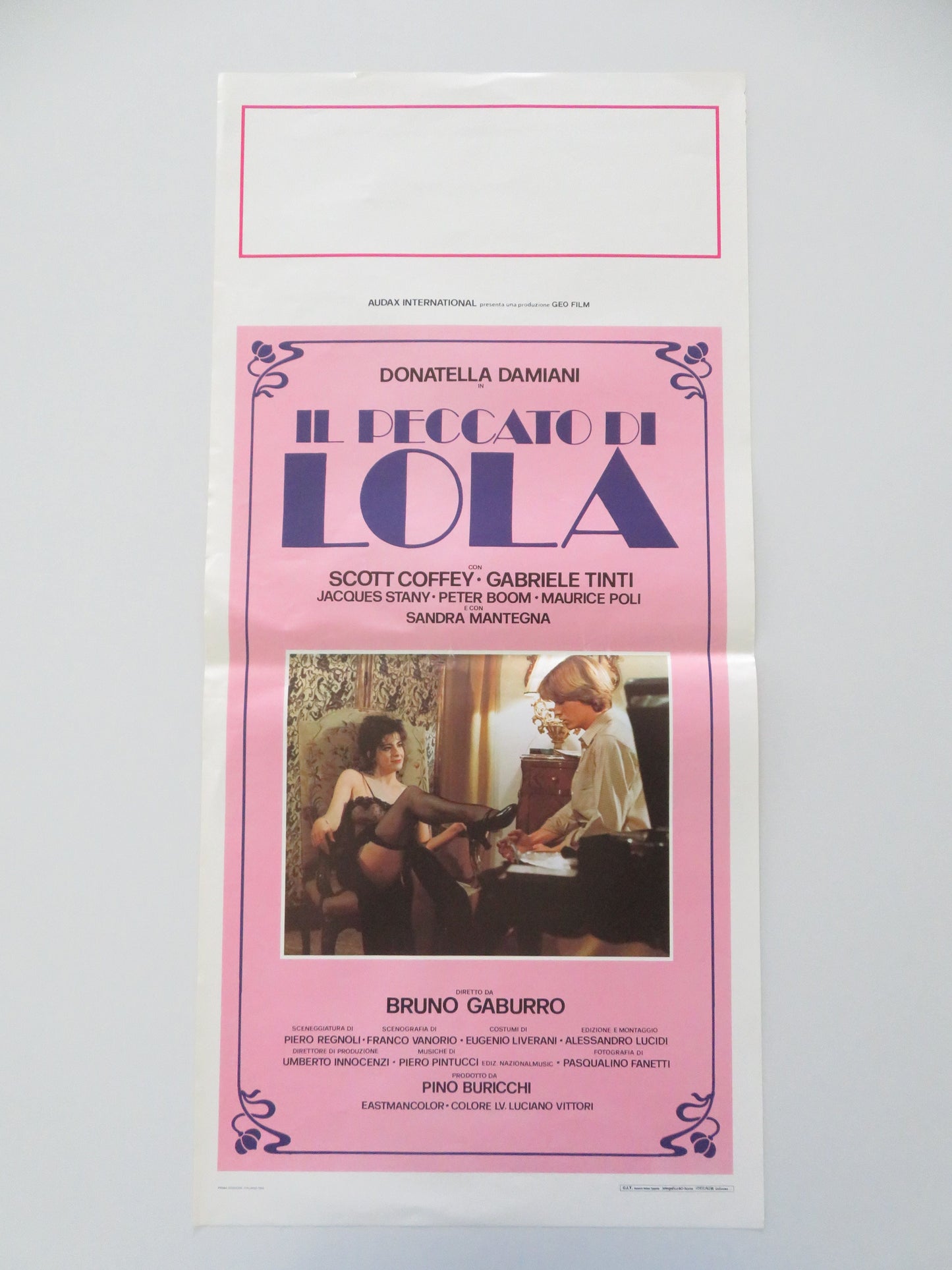 Il Peccato Di Lola Italian Locandina Poster Donatella Damiani Scott Coffey 1984 Movie posters