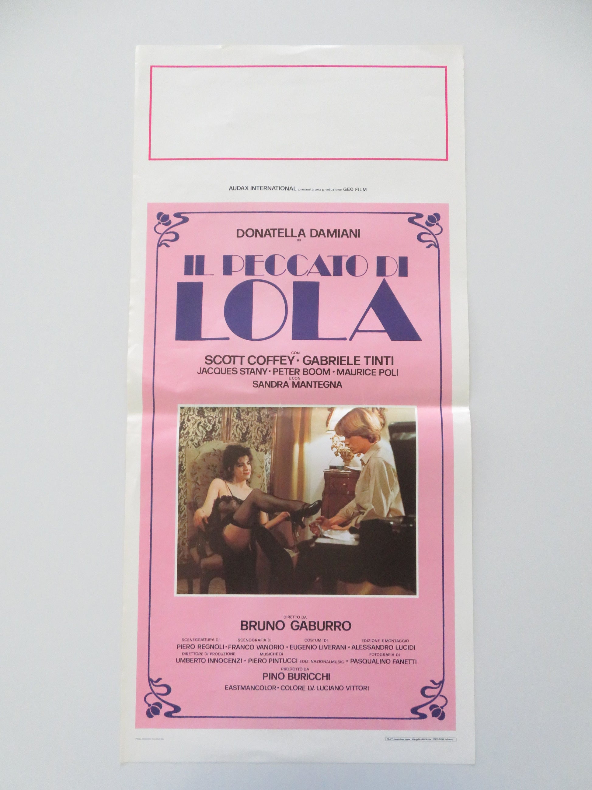 Il Peccato Di Lola Italian Locandina Poster Donatella Damiani Scott Coffey 1984 Movie posters