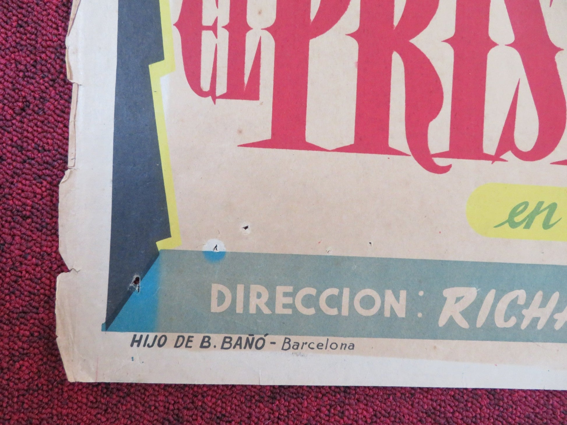 IL PRIGIONIERO DEL RE SPANISH POSTER DUMAS PIERRE CRESSOY ANDREE DEBAR 1954 Rendezvous Cinema Movie posters