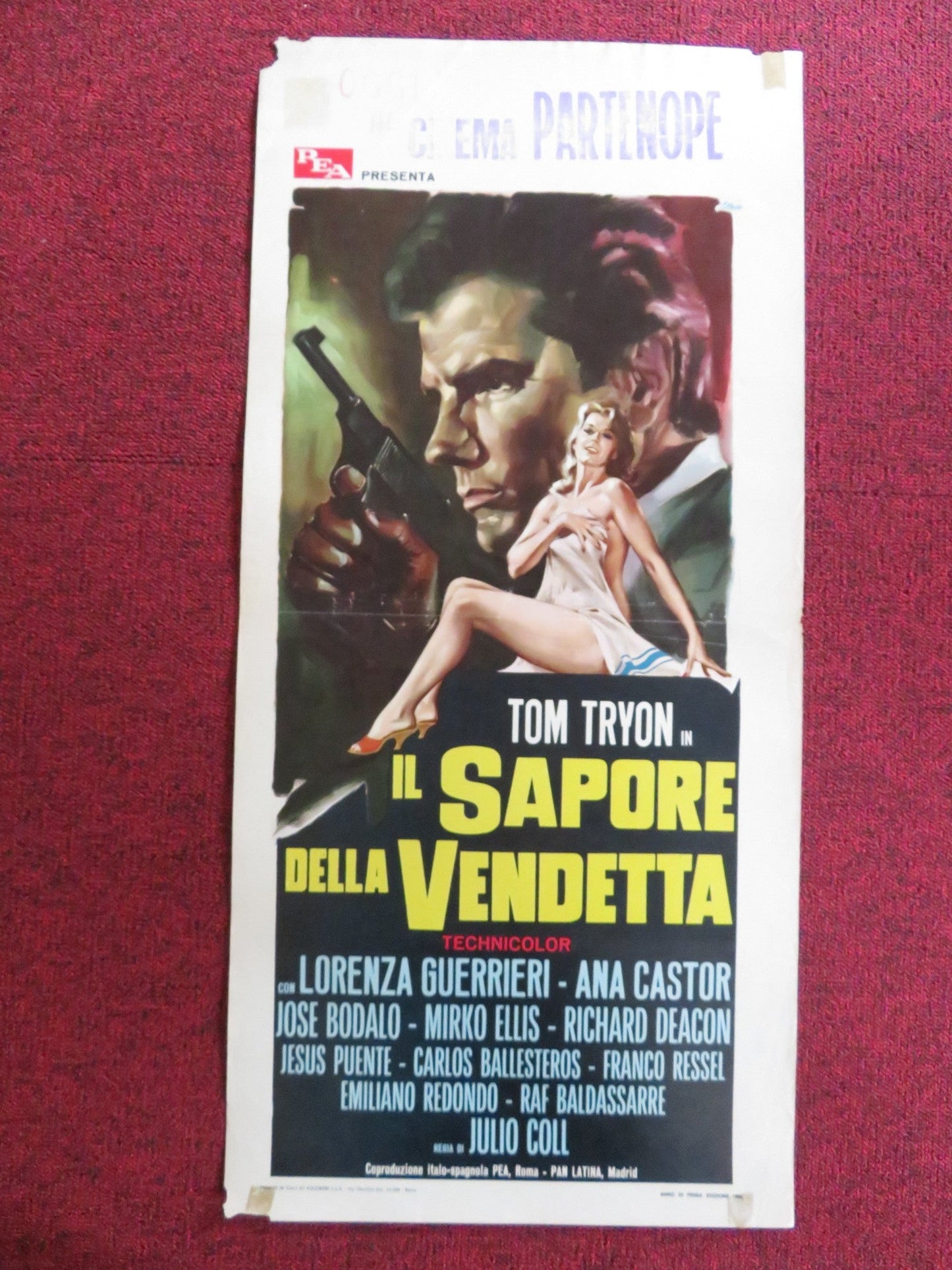 IL SAPORE DELLA VENDETTA ITALIAN LOCANDINA POSTER TOM TRYON L. GUERRIERI 1968 Rendezvous Cinema Movie posters