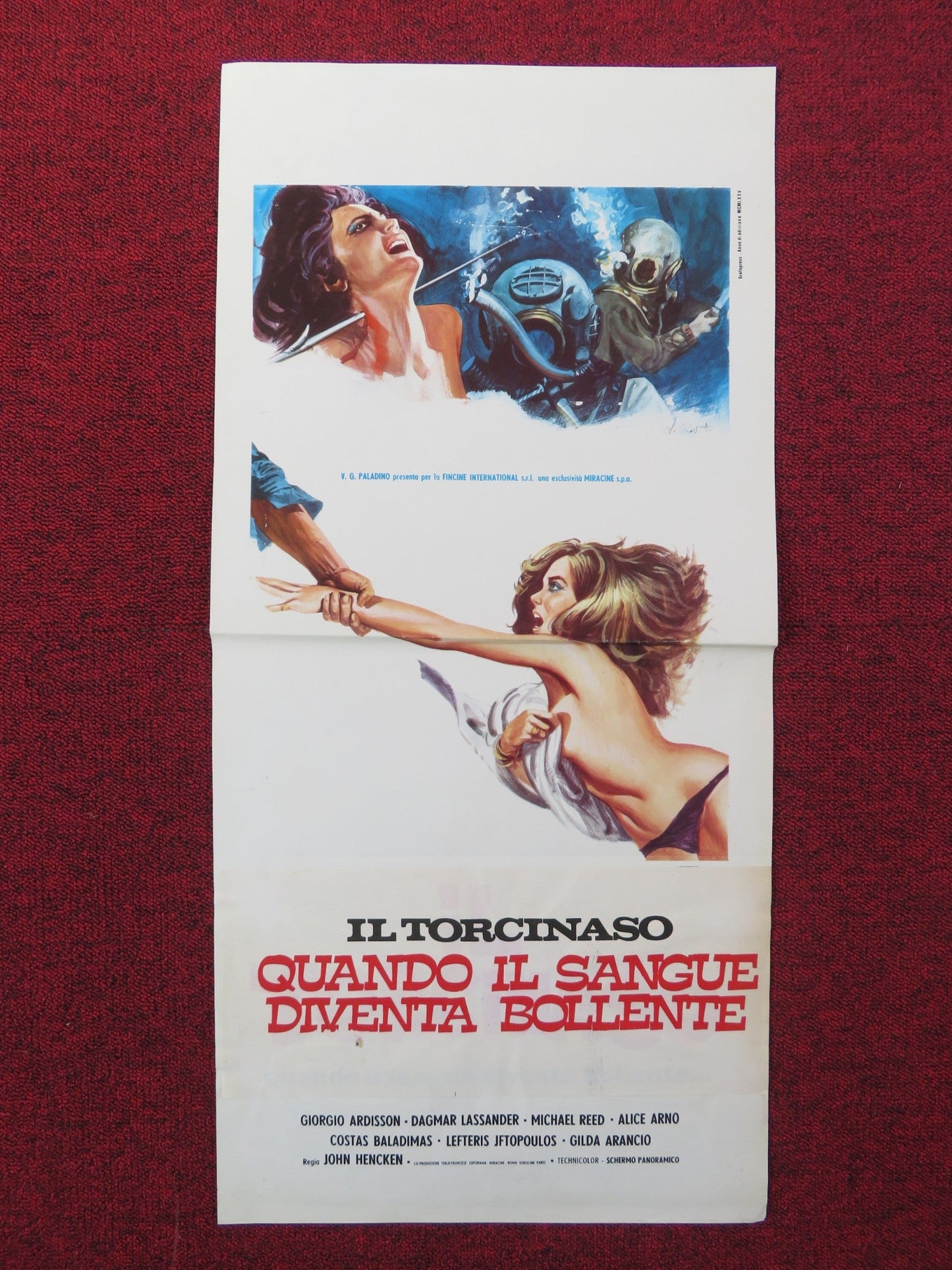 IL TORCINASO ITALIAN LOCANDINA POSTER GEORGE ARDISSON DAGMAR LASSANDER 1975 Rendezvous Cinema Movie posters