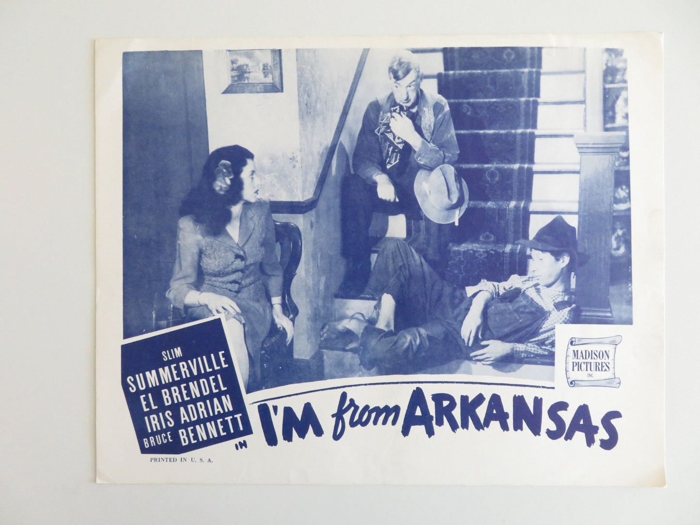 I'M FROM ARKANSAS - B LOBBY CARD SLIM SUMMERVILLE EL BRENDEL 1944 Rendezvous Cinema Movie posters