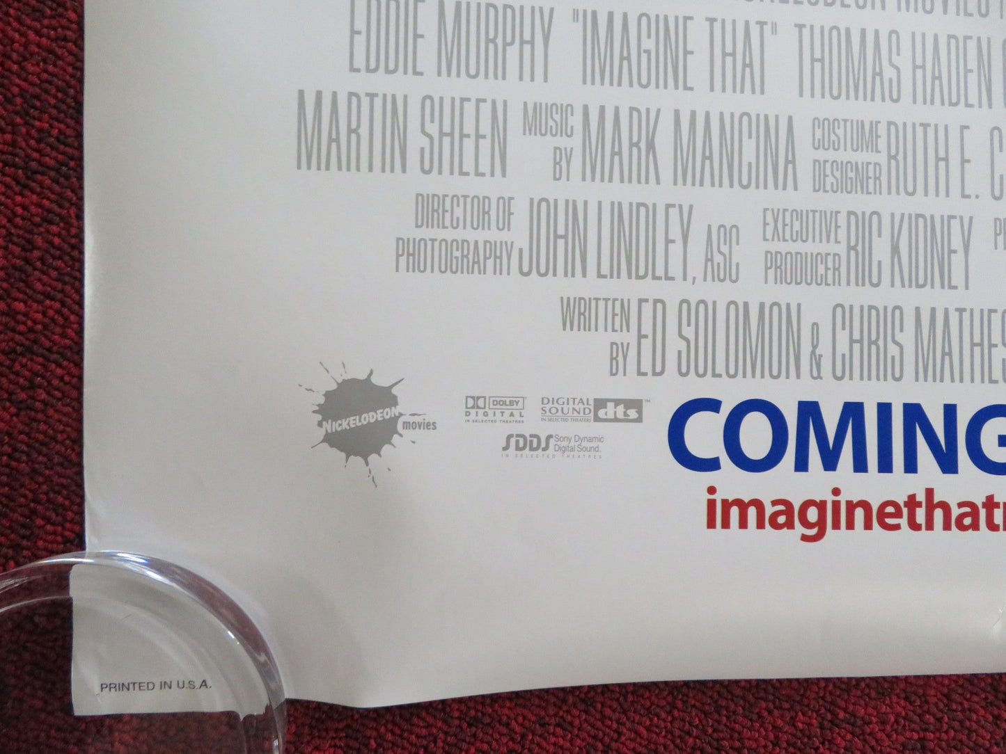 IMAGINE THAT US ONE SHEET ROLLED POSTER EDDIE MURPHY THOMAS HADEN CHURCH 2009 Rendezvous Cinema Movie posters