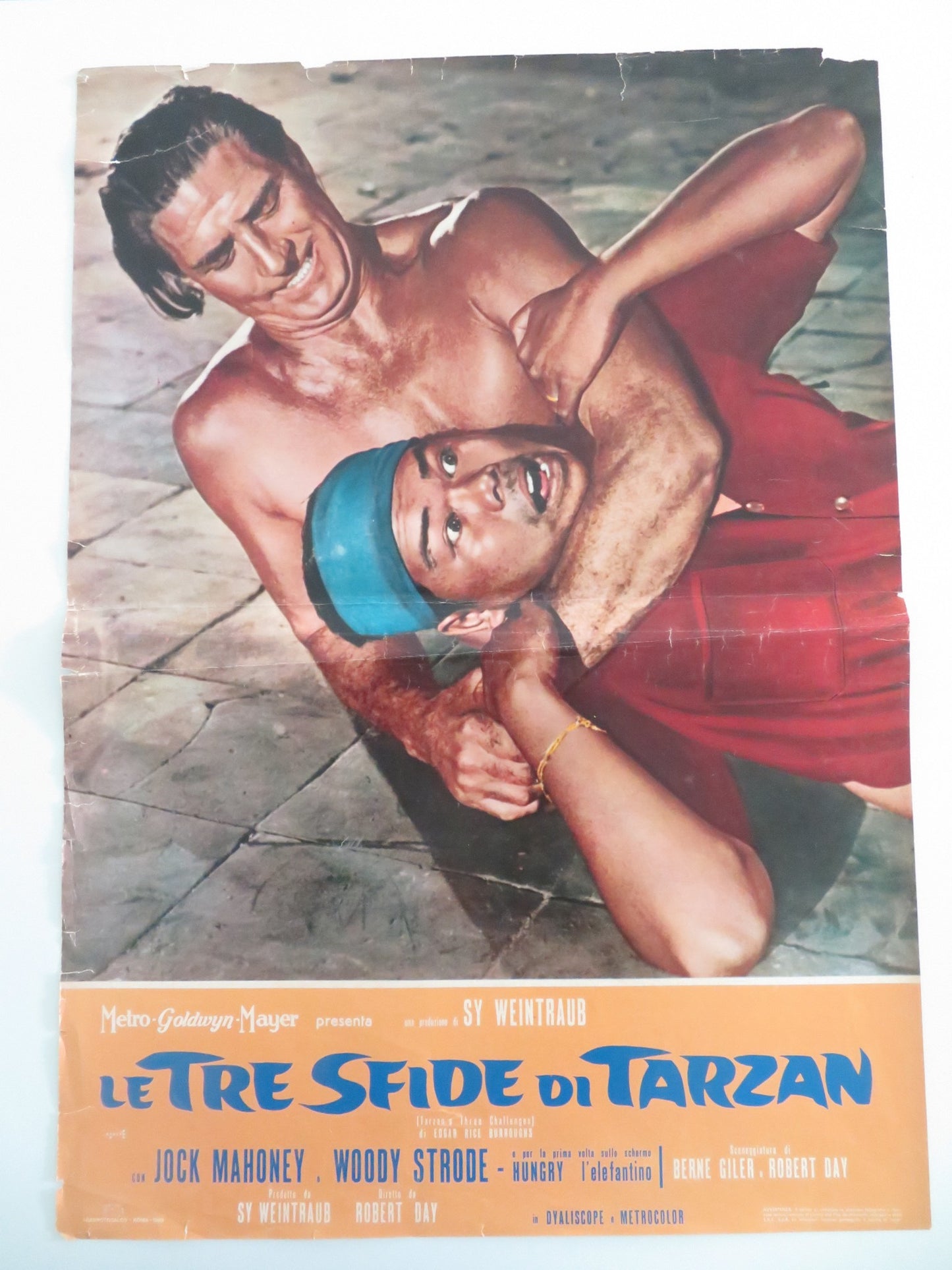 TARZAN'S THREE CHALLENGES ITALIAN FOTOBUSTA POSTER J. MAHONEY WOODY STRODE 1963 - Rendezvous Cinema