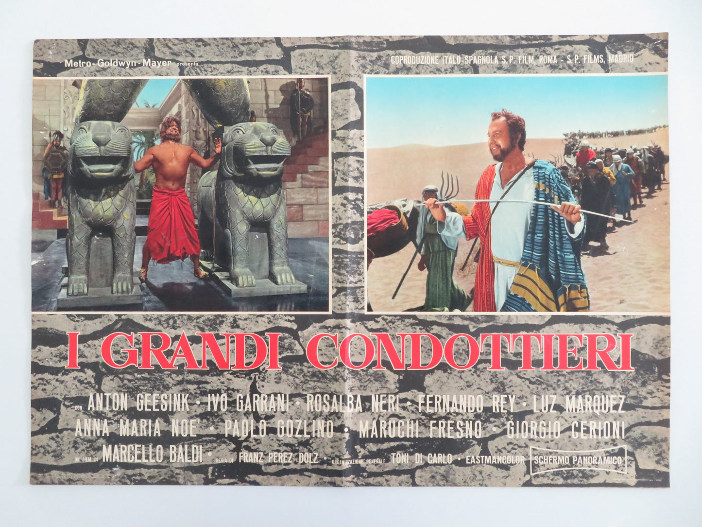 THE GREAT LEADERS - B ITALIAN FOTOBUSTA POSTER ANTON GEESINK IVO GARRANI 1965 - Rendezvous Cinema