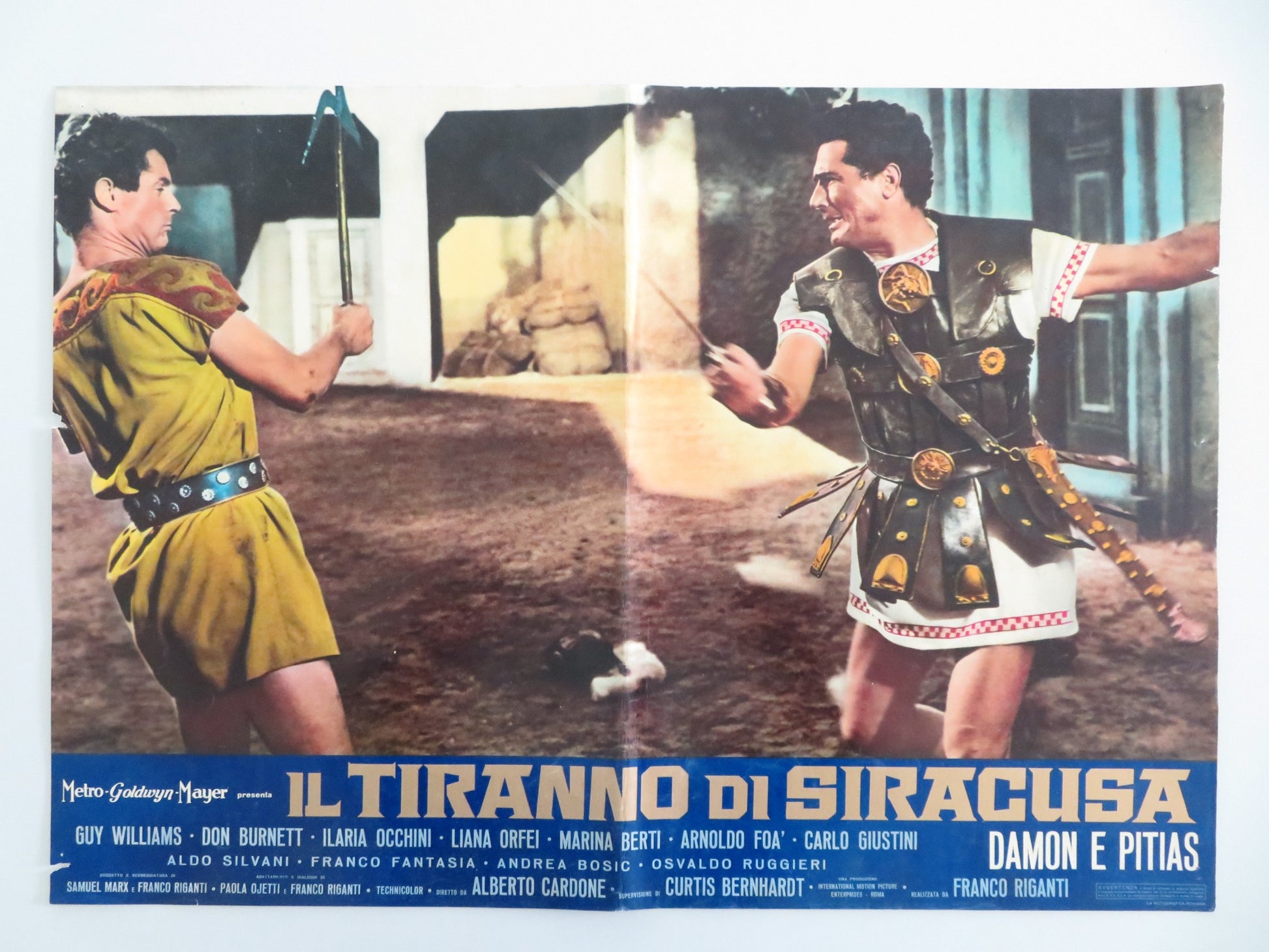 DAMON AND PYTHIAS - A ITALIAN FOTOBUSTA POSTER GUY WILLIAMS DON BURNETT 1962 - Rendezvous Cinema