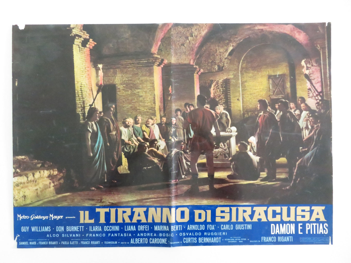 DAMON AND PYTHIAS - B ITALIAN FOTOBUSTA POSTER GUY WILLIAMS DON BURNETT 1962 - Rendezvous Cinema
