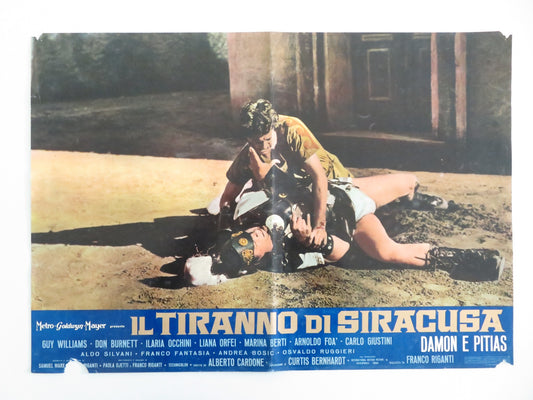 DAMON AND PYTHIAS - C ITALIAN FOTOBUSTA POSTER GUY WILLIAMS DON BURNETT 1962 - Rendezvous Cinema