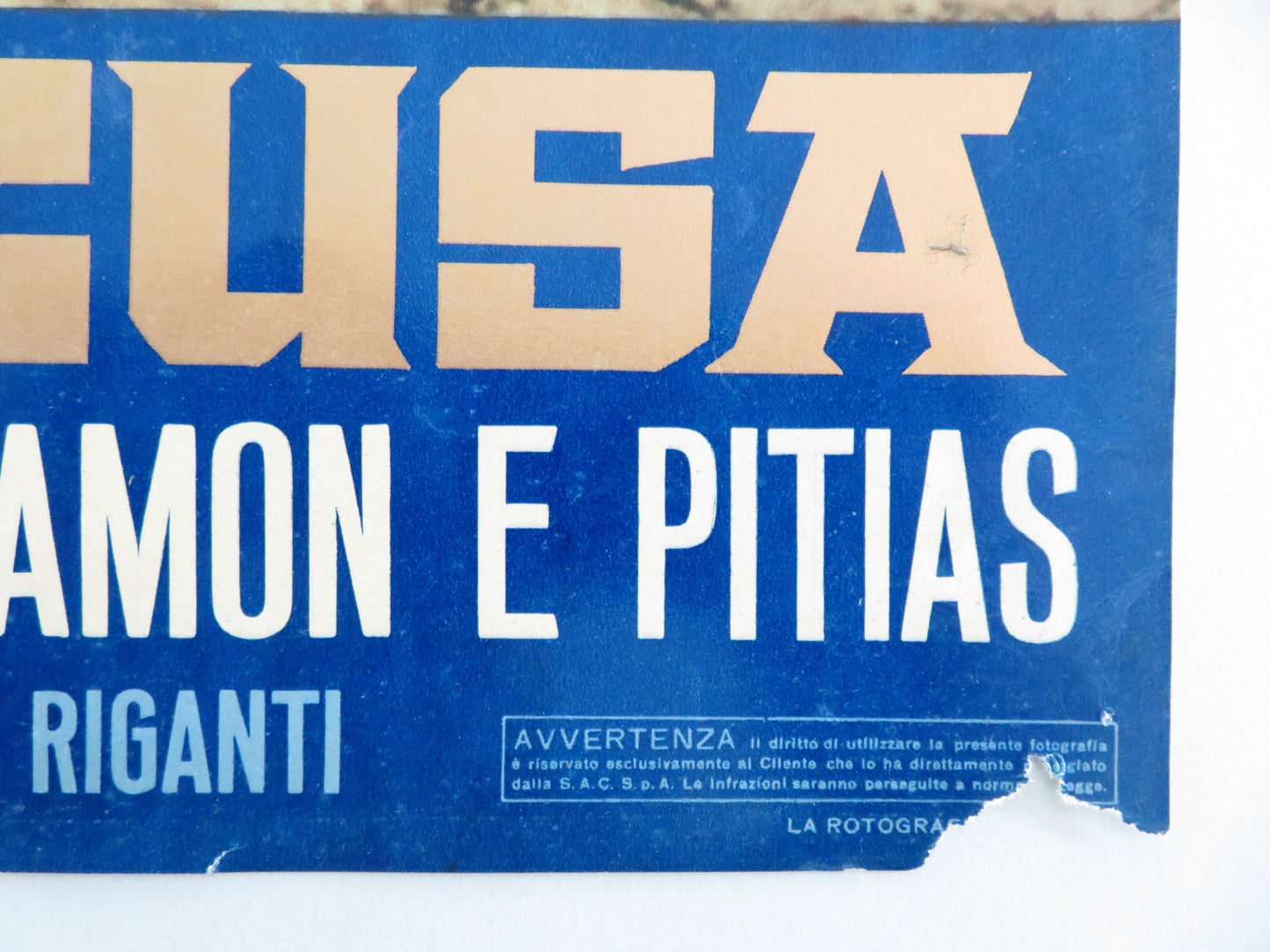 DAMON AND PYTHIAS - C ITALIAN FOTOBUSTA POSTER GUY WILLIAMS DON BURNETT 1962 - Rendezvous Cinema