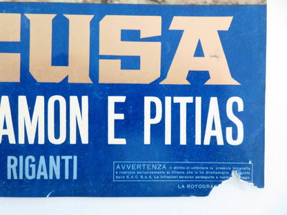 DAMON AND PYTHIAS - C ITALIAN FOTOBUSTA POSTER GUY WILLIAMS DON BURNETT 1962 - Rendezvous Cinema