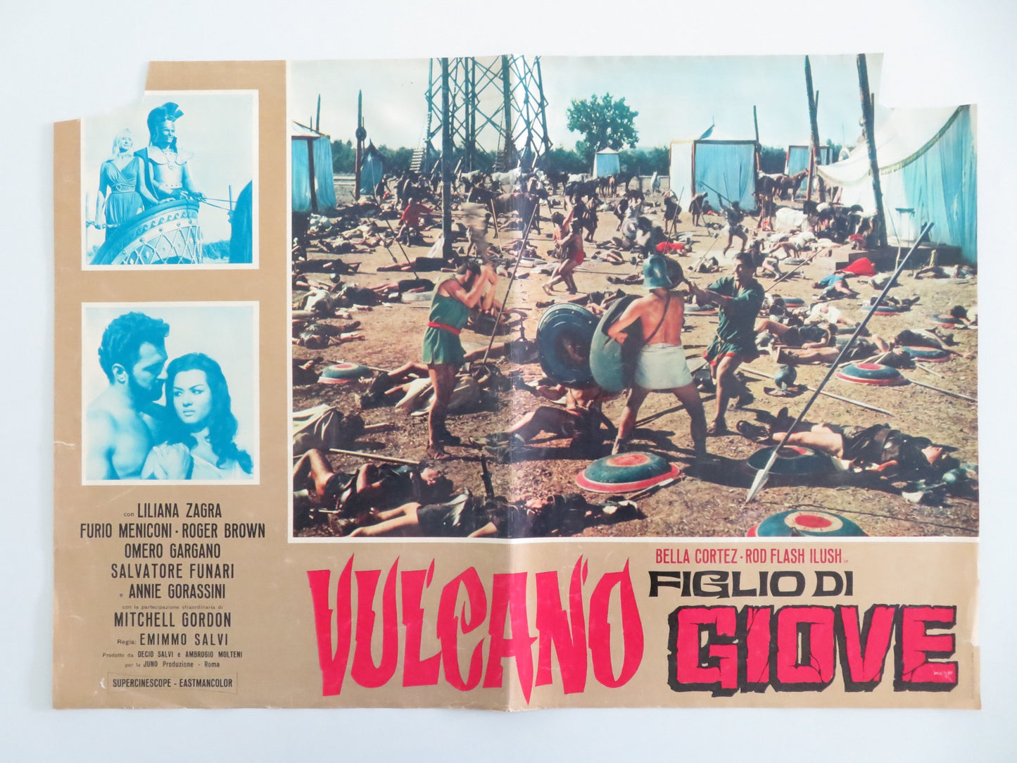 VULCANO FIGLIO DI GIOVE - D ITALIAN FOTOBUSTA POSTER BELLA CORTEZ 1962 - Rendezvous Cinema