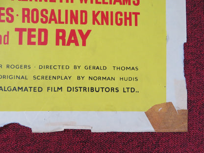 CARRY ON TEACHER FOLDED UK ONE SHEET POSTER C. HAWTREY KENNETH WILLIAMS 1959 - Rendezvous Cinema