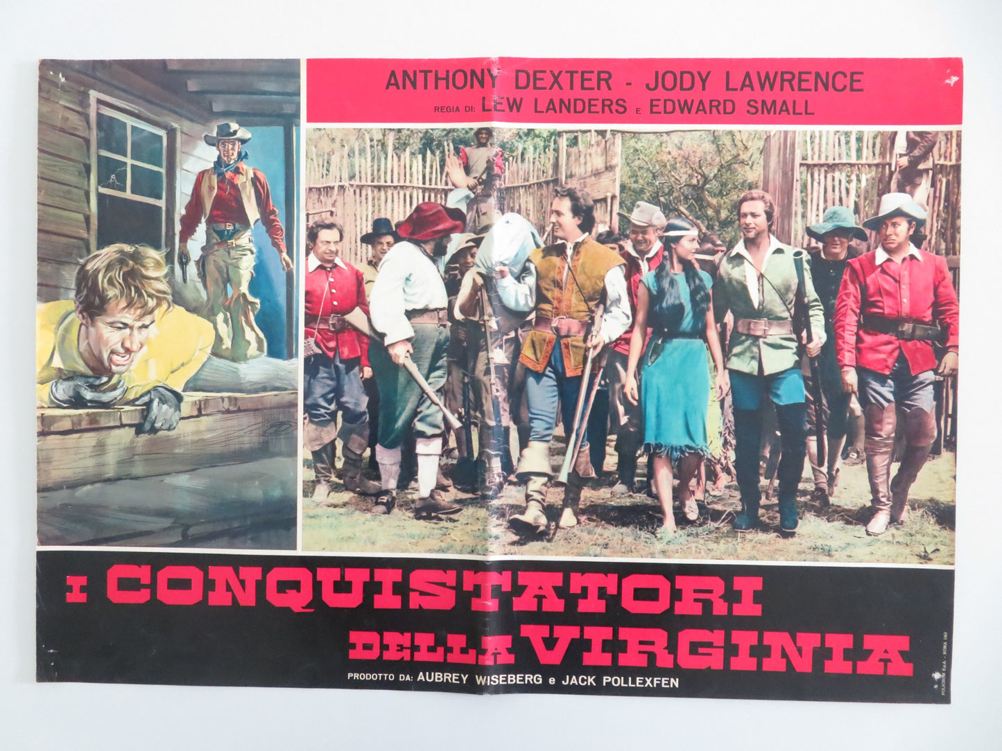 CAPTAIN JOHN SMITH AND POCAHONTAS ITALIAN FOTOBUSTA POSTER ANTHONY DEXTER R1963 - Rendezvous Cinema