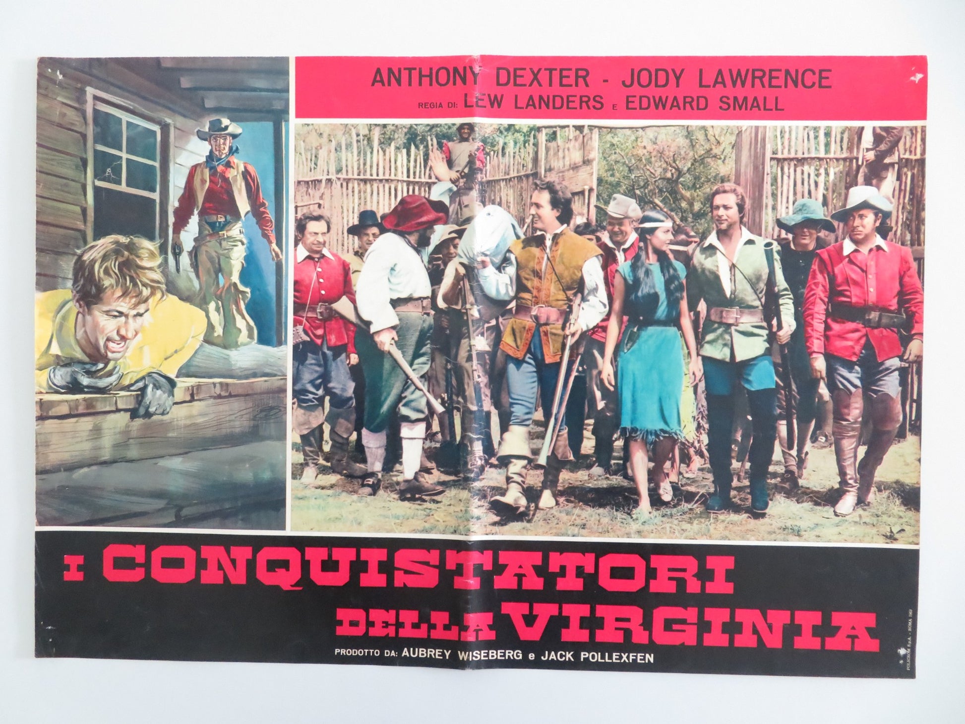 CAPTAIN JOHN SMITH AND POCAHONTAS ITALIAN FOTOBUSTA POSTER ANTHONY DEXTER R1963 - Rendezvous Cinema