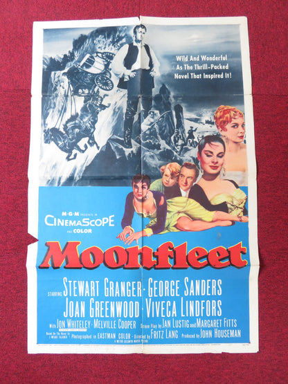 MOONFLEET FOLDED US ONE SHEET POSTER FRITZ LANG (D) STEWART GRANGER 1955 - Rendezvous Cinema