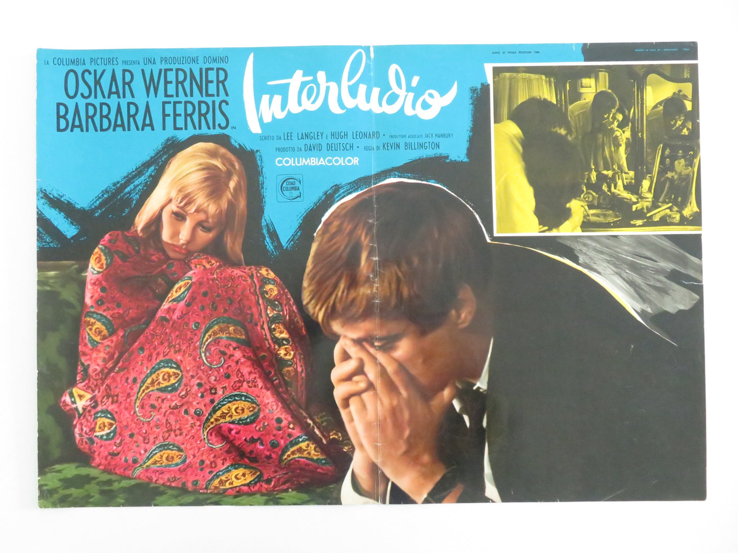 INTERLUDE - A ITALIAN FOTOBUSTA POSTER OSKAR WERNER BARBARA FERRIS 1968 - Rendezvous Cinema
