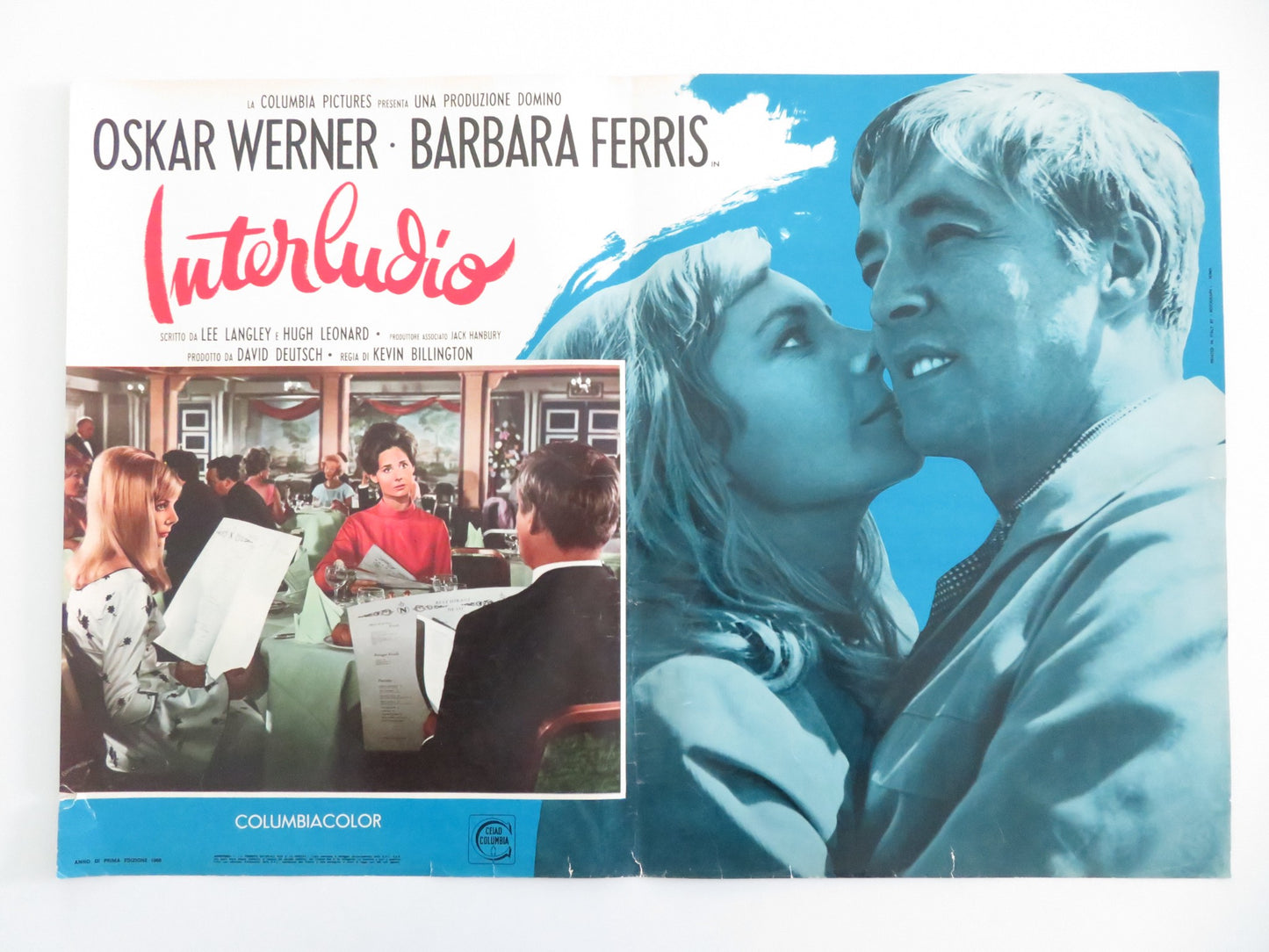 INTERLUDE - E ITALIAN FOTOBUSTA POSTER OSKAR WERNER BARBARA FERRIS 1968 - Rendezvous Cinema
