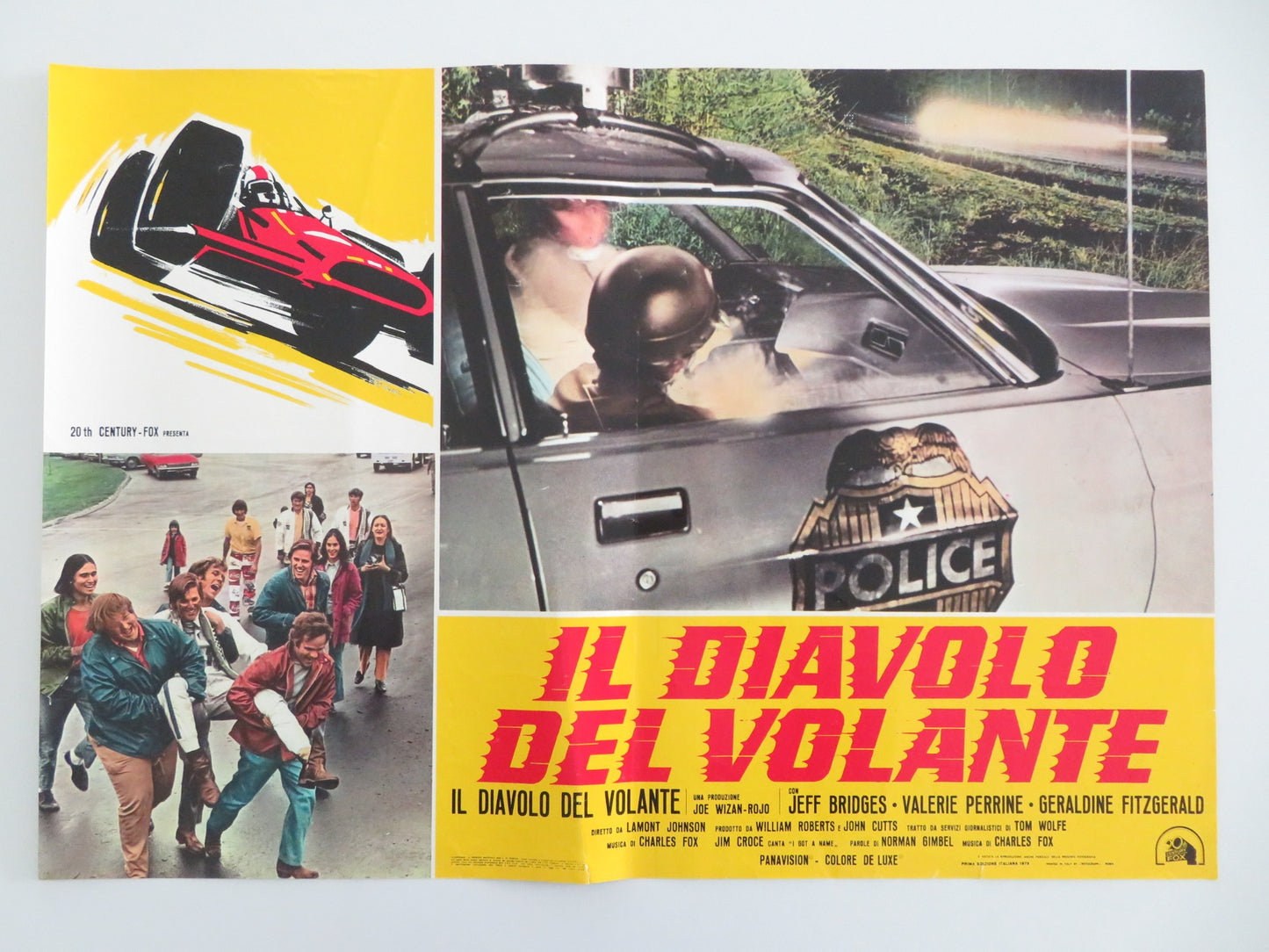 THE LAST AMERICAN HERO - C ITALIAN FOTOBUSTA POSTER JEFF BRIDGES 1973 - Rendezvous Cinema